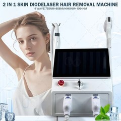 2IN1 4000W Diode Pico Laser Ice Painless Hair & Tattoo Removal Salon Machine