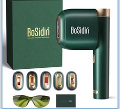 BoSidin IPL Hair Removal, IPL Hair Removal Laser Kit with Shaver, Goggles