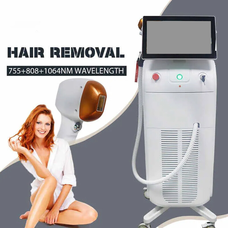 Painless Titanium Laser HAIR REMOVAL Skin Rejuvenation SALON Machine Whitening