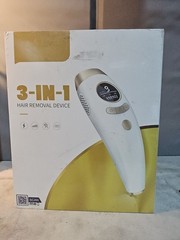 ¥IPL 3-In-1 Hair Removal Device (AI01) White/Gold – Brand New Sealed!