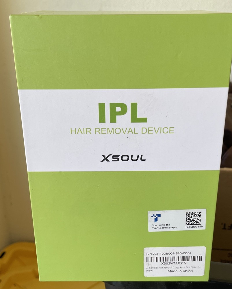 XSoul IPL Hair Removal Device White Corded Electric with Sunglasses and Razor