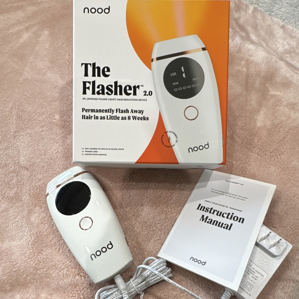 Nood The Flasher 2.0 IPL Hair Removal Device LED Display 7 Settings KCA423 White