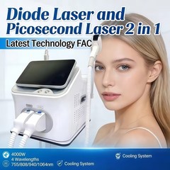 Pro 2 in 1 Diode Laser Hair Removal Machine Picosecond Tattoo Removal Instrument