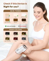 IPL Laser Hair Removal Device – 9 Intensity Levels, Ice Cooling, 2 Flash Modes f