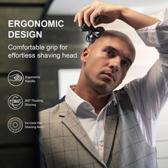 Head Shavers for Bald Men: Upgraded Detachable Head Shaver – IPX7 Waterproof Wet