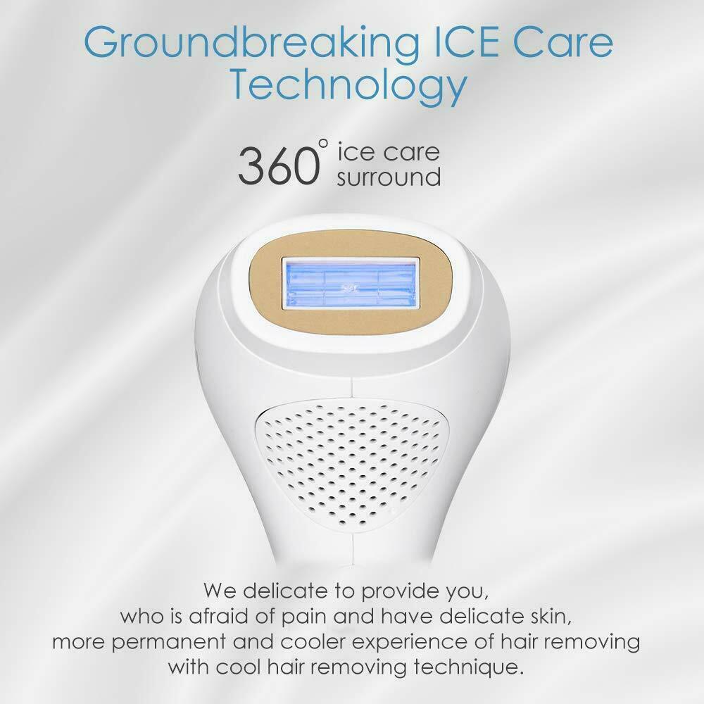 Laser IPL Hair Removal Permanent Painless Epilator Ice Care Technology Unisex