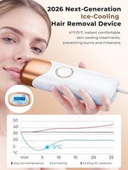 Handheld IPL Hair Remover with Ice Cooling – Gold