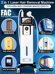 16bar 2 in 1 Diode Laser Hair Removal Machine Tattoo Removal Nd Yag Pico Laser
