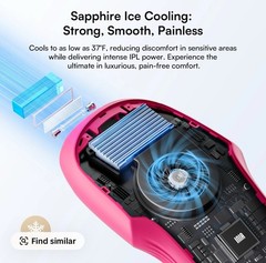 INIA HAUTE Pro Sapphire Ice Cooling IPL Hair Removal Device Pink FDA Cleared