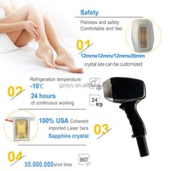 Ice Titanium 755 808 1064nm 1200W 1800W Nonpain Diode Laser Hair Removal Machine