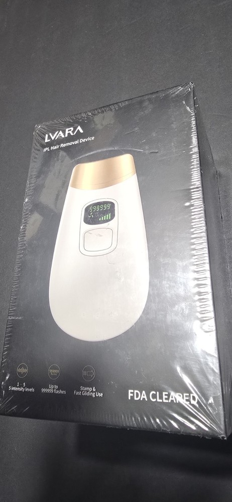 LVARA IPL Hair Removal Device 999999 Flashes FDA Cleared 5 Levels White Gold