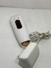 🍉 WHITE IPL 12V HAIR REMOVER HANDHELD RECHARGABLE LIGHT WITH CHARGER WORKS EUC
