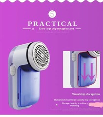 Portable Electric Lint Remover Fabric Shaver Clothes Fuzz Bobble Remover Blue