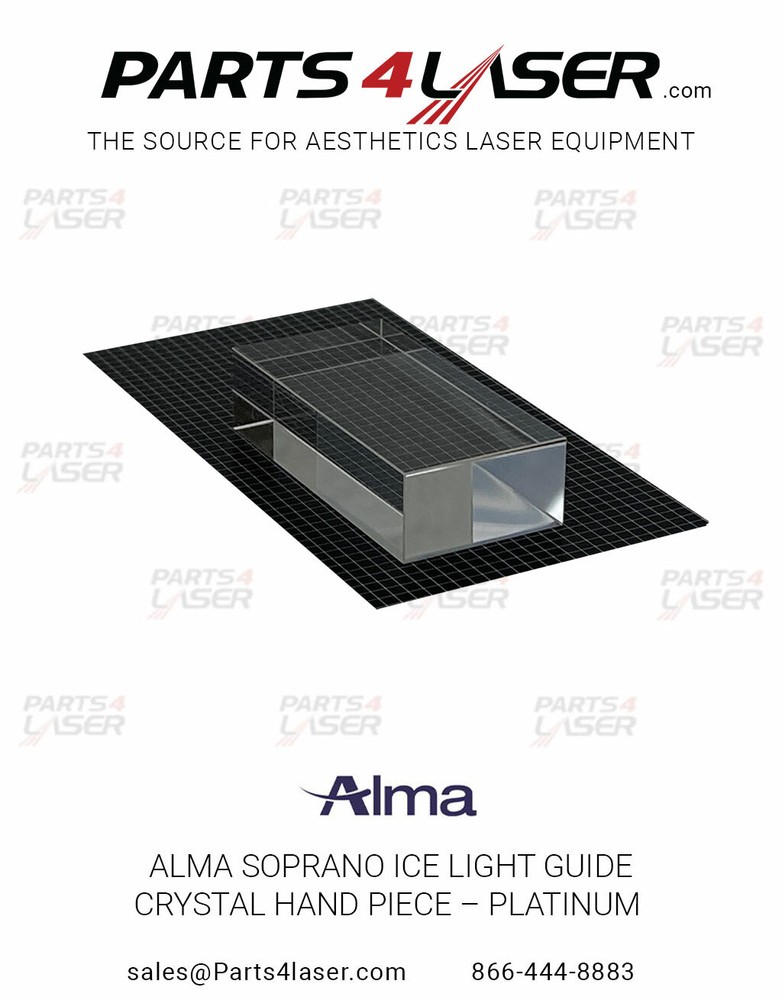 ALMA SOPRANO ICE HAND PIECE LIGHT GUIDE CRYSTAL