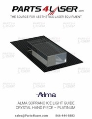 ALMA SOPRANO ICE HAND PIECE LIGHT GUIDE CRYSTAL