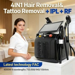 4-in-1 Diode Laser Pico IPL RF Hair Removal Skin Rejuvenation Tattoo Removal