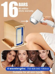 2 In 1 808nm Diode Laser Hair Removal & Pico Laser Tattoo removal Machine 16bar