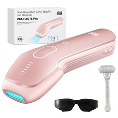 INIA HAUTE Pro Laser Hair Removal with Ice-Cooling Care for Women and Men Pink