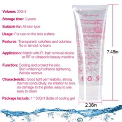 300ML Cooling Gel for Laser Hair Removal Device and 300 milliliters, 1 Pack