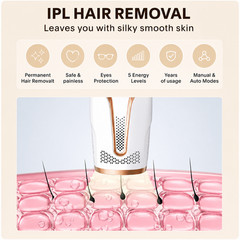 IPL Hair Removal Device 999999 Flashes – Permanent Hair Remover for Women & Men