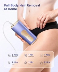 IPL Laser Hair Removal Device Painless Ice Cooling 9 Energy Levels Purple
