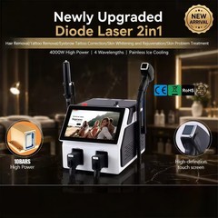2 IN 1 808nm Diode Laser Hair Removal & Picosecond Laser Tattoo Removal Machine