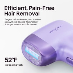 Wavytalk IPL Laser Hair Removal Device, Bare It with Precision Roller Purple