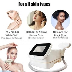 Portable 808 diode laser hair removal machine 755 808 940 1064nm smooth skin