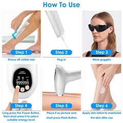 3In1 Ice Cooling Laser Hair Removal Painless Permanent At-Home IPL Hair Removal