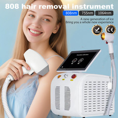 Portable 3 Wavelength 755 808 1064nm Laser Hair Removal Devices 808 Diode Laser