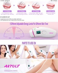 ARTOLF IPL Hair Remover Device. New