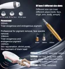 3IN1 Picosecond Tattoo Removal RF IPL OPT Laser Hair Removal Skin Care Machine