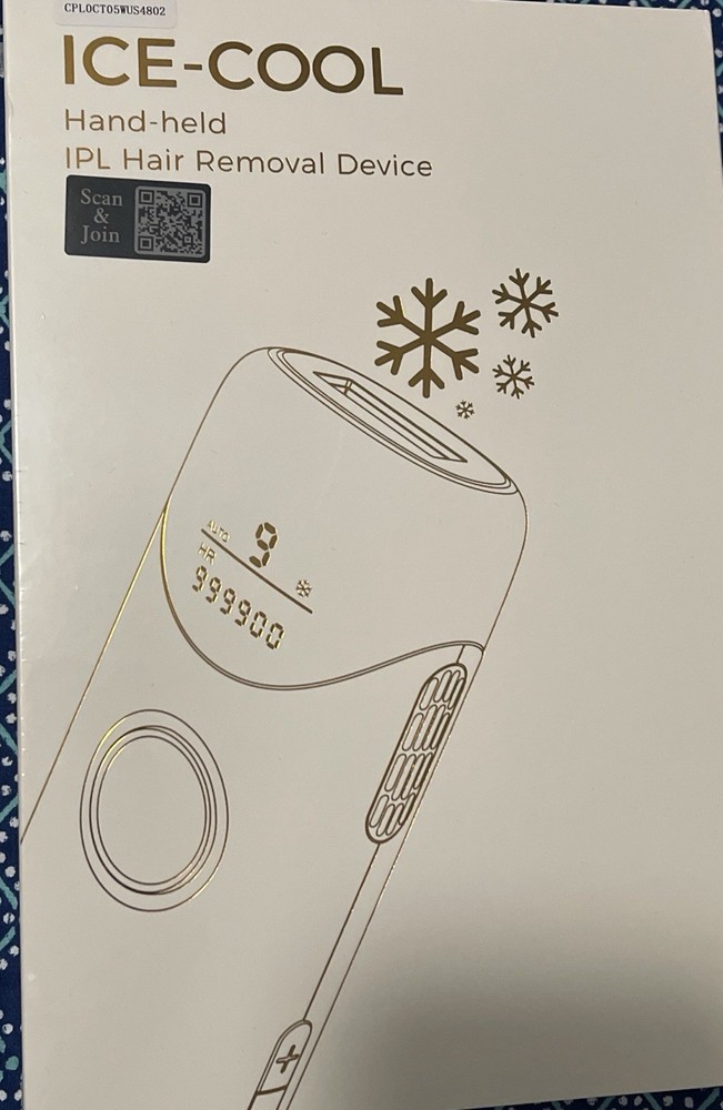 ICE-COOL IPL Hair Removal Device 999,900 Flashes 9 Levels Ice Cooling LCD CT07