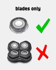Uijino 12Pcs Hs740 Blade Refill Norelco Head Shaver Replacement Heads