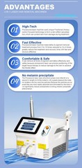 2 in 1 Diode 808 Laser Hair Removal & Picosecond Laser Tattoo Removal Machine