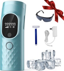 IPL Hair Removal Device Ice Cooling LCD 999,999 Flashes 5 Settings Blue