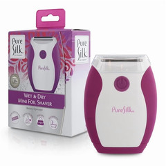 Wet & Dry Mini Foil Shaver & Bikini Trimmer for Women W/ Dual Clipper Blades, Wh