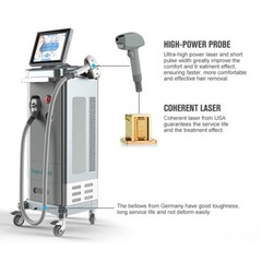 Diode 808nm Laser Hair Removal Machine For Skin Rejuvenation Wind+water+TEC
