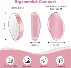 2PCS Crystal Hair Eraser for Women Reusable Hair Remover Stone, Painless Crystal