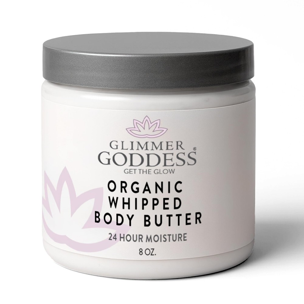 Glimmer Goddess Organic Whipped Body Butter for 8 Ounce (Pack of 1), White