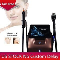 2 In 1 808nm Diode Laser Hair Removal & Pico Laser Tattoo removal Machine 6bar