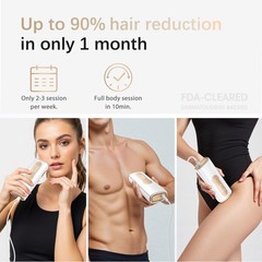 IPL Laser Hair Removal Device for Women & Men – Safe At-Home 45°F Off-White