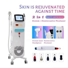 755nm+808nm+1064nm 2IN1 Diode Laser Hair Tattoo Removal Pico Yag Laser Machine
