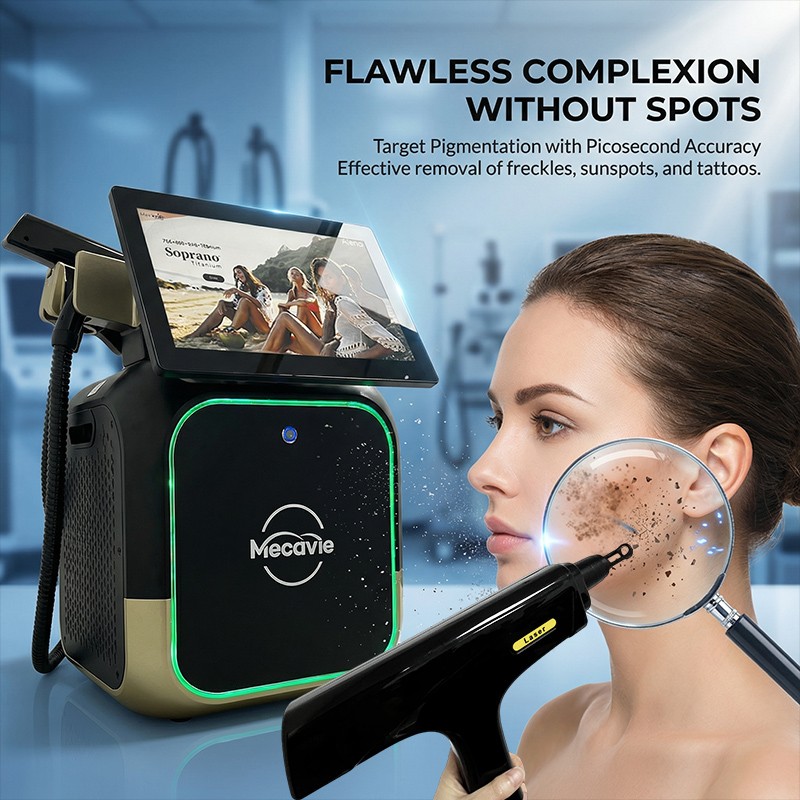 Mecavie 4in1 IPL RF DPL PICO Multi-Wave Facial Body Skin Balancing Salon Beauty