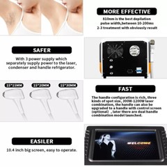 Painless Hair Removal 810nm Machine Diode Laser Ice Skin Rejuvenation Whitening