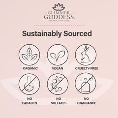 Glimmer Goddess Organic Whipped Body Butter for 8 Ounce (Pack of 1), White