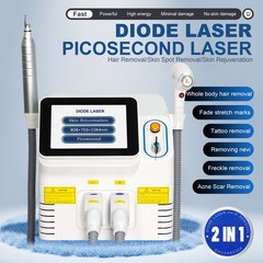2 in 1 Diode 808 Laser Hair Removal & Picosecond Laser Tattoo Removal Machine