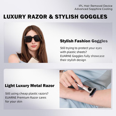 EUARNE Laser Hair Removal for Women and Man, IPL Middle, Ivory