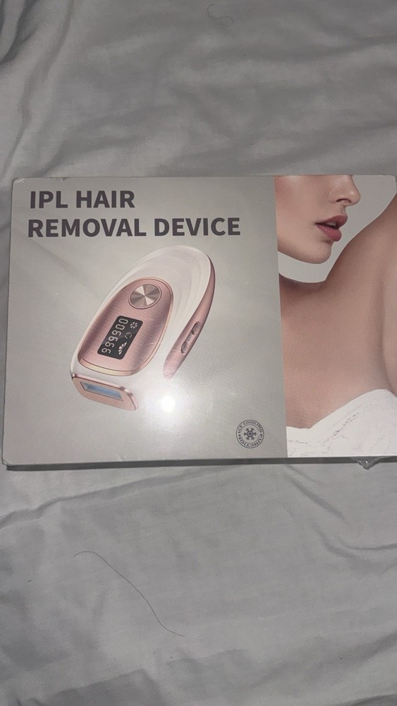 IPL Hair Removal Device LCD Display Ice Cooling White Rose Gold Arms Legs Face