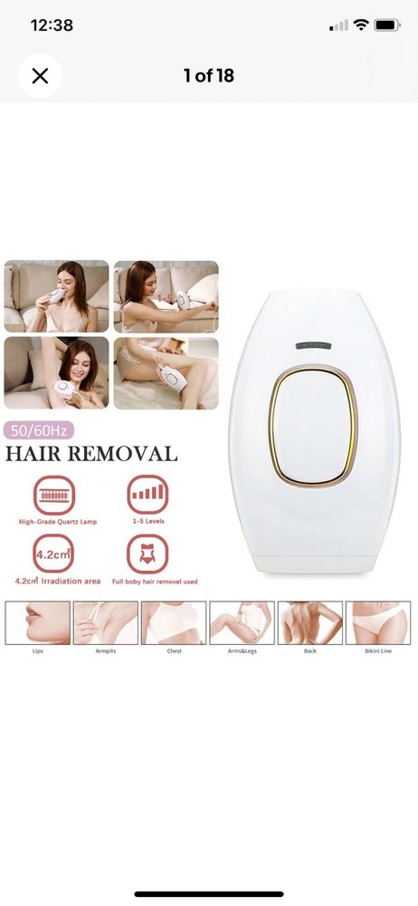 IPL Hair Removal Laser Permanent Body epilator Painless Device 999,999 Flashes